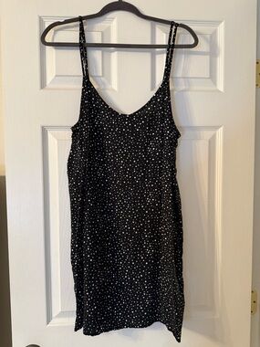 Forever 21 Black and White Polka Dot Slip Dress